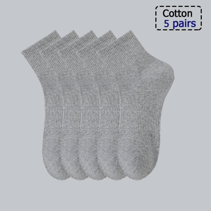 3/5/6 Pairs Cotton Outdoor Sports Socks, Sweat Absorbing and Odor Resistant Cotton Running Basketball Socks, Trendy Socks