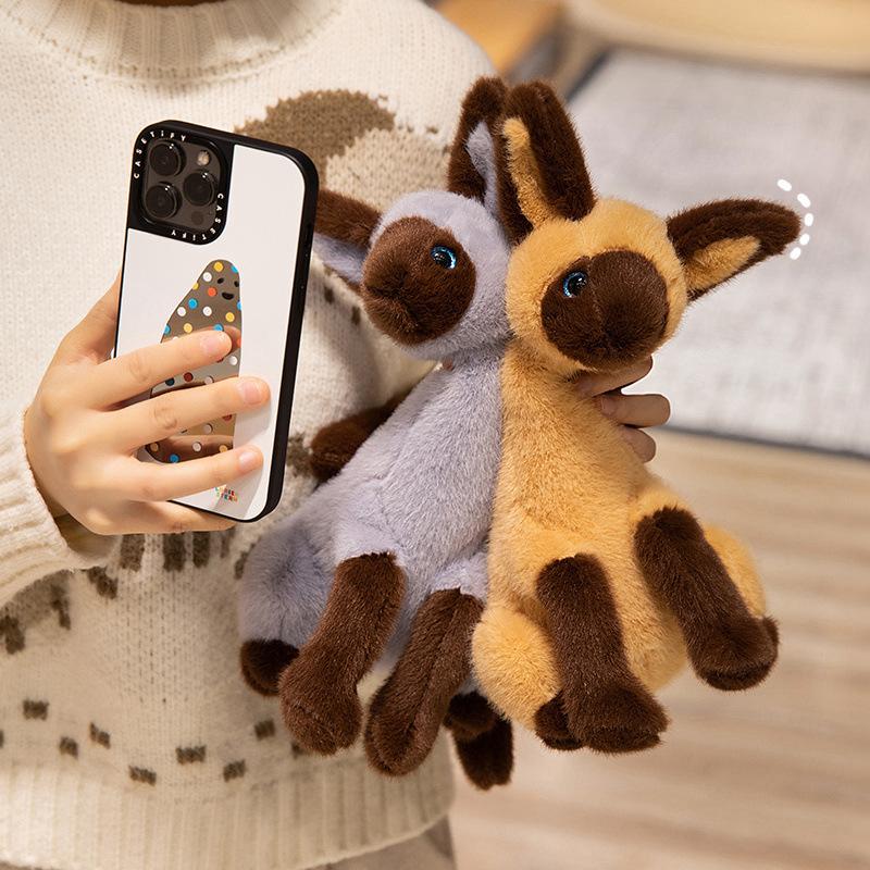 Rabbit Doll Plush Toy Creative Siamese Cat Dachshund Dog Doll Pillow Small Rag Doll Gift