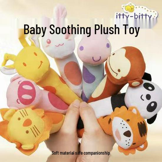 Itty-Bitty Baby Cartoon Rattle: Newborn Hand-Shaker Toy for Early Education.