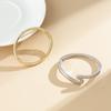 Sense Of Design Curved Z-Shaped Glossy Spring Bracelet Bracelet Niche Irregular Metal Bracelet