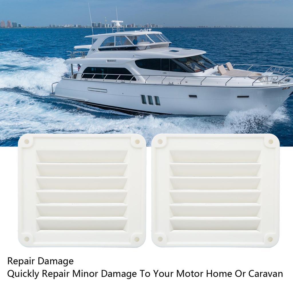 2pcs Vent Ventilation Opening Side Exhaust Port Rectangular Ventilation Opening