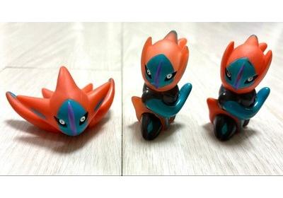 Set 7 Pokemon Kids Deoxys Figure Finger Puppet PVC Bandai Vintage Toy Japan