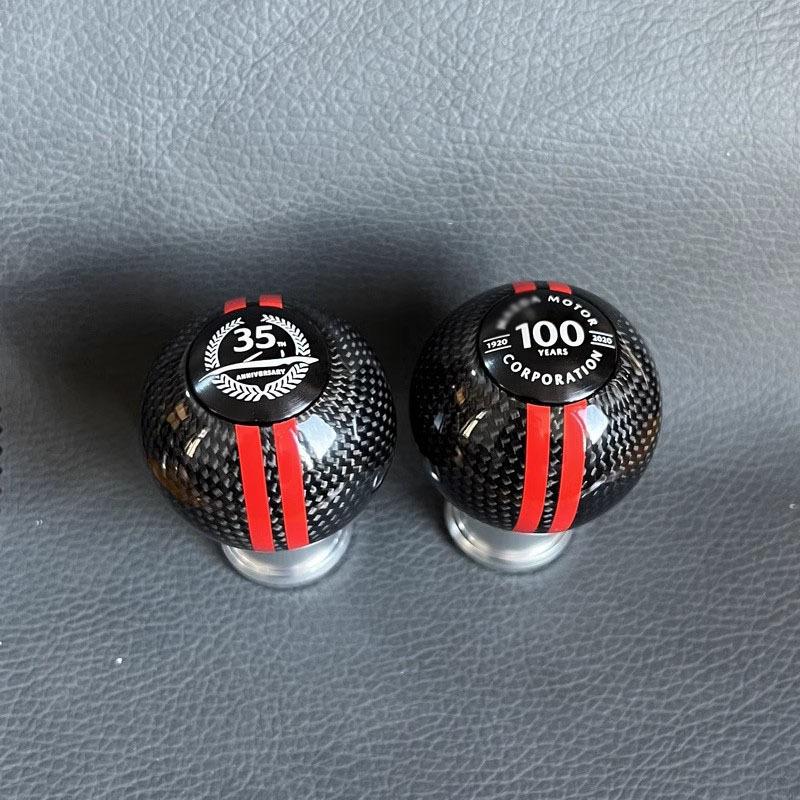Nouveau pommeau de levier de vitesse 6 vitesses en fibre de carbone véritable pour Mazda MX5 MX-5 Mazda 6 Mazda 3 5 8 Cx-5 4 30 Ans 100 Ans