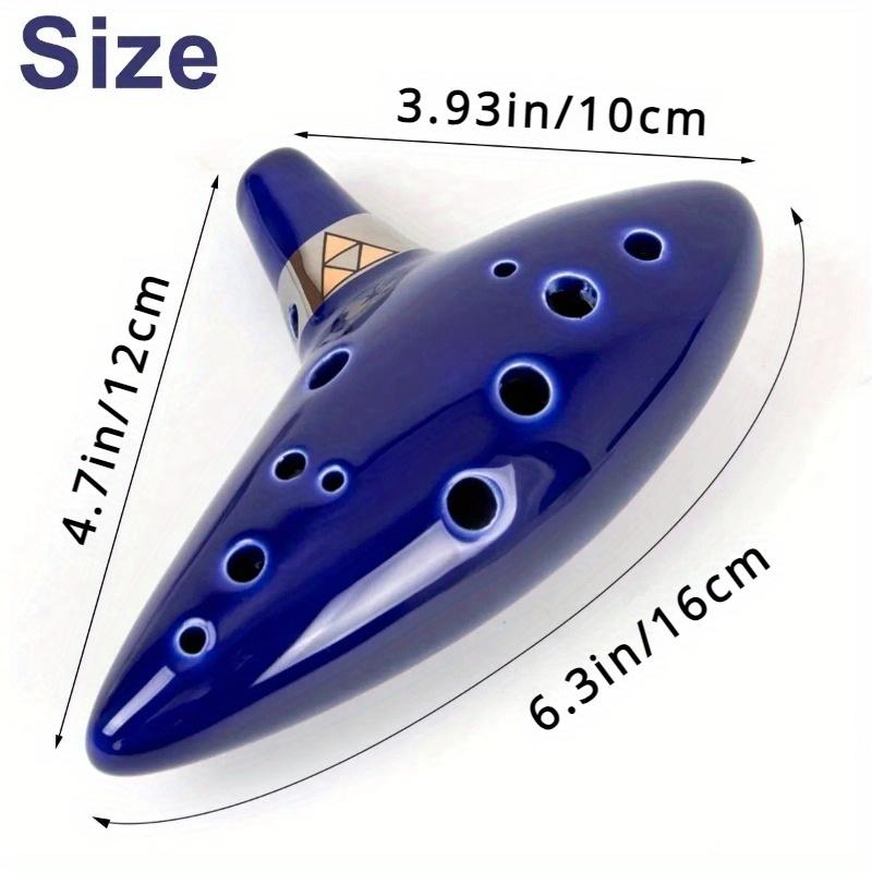 Ocarina Flute 12 Holes, Blue Wind Instrument Alto C, Natural Sound, Easy To Learn, Fine, New Gift