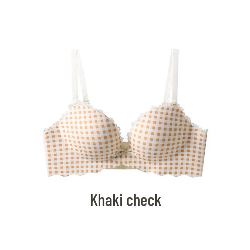 3D Push-Up karierte Unterwäsche: Vergrößert kleine Brüste, Dicke Cups für einen vollen, angehobenen und bequemen Look.