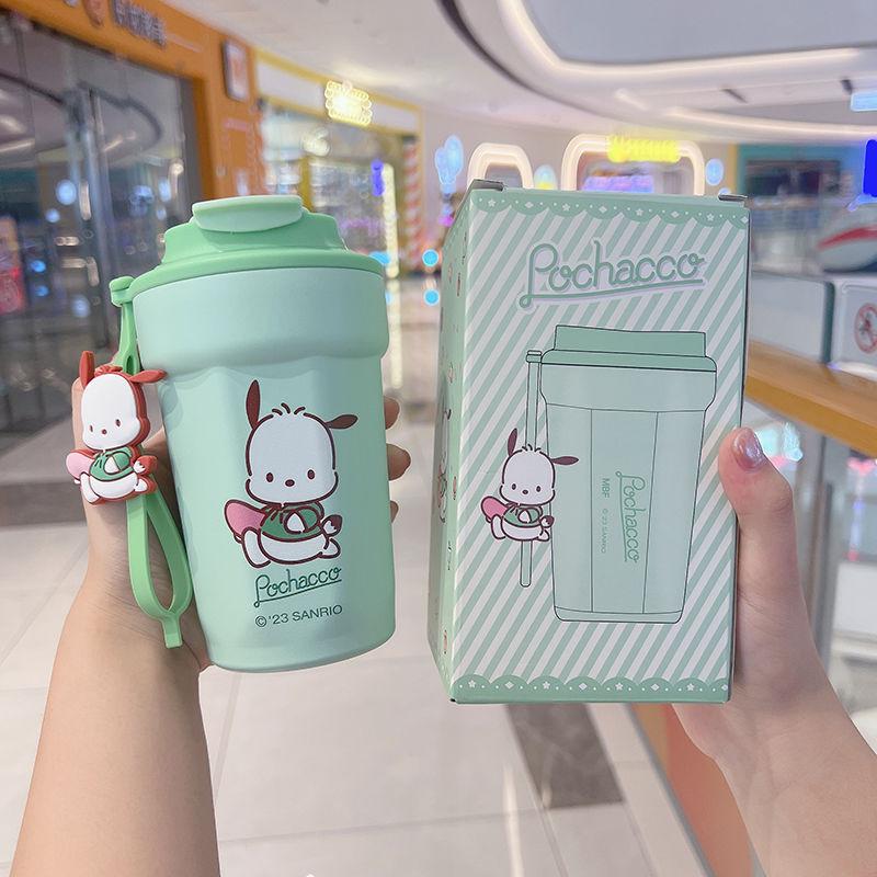 Pochacco Insulated Travel Mug With Ceramic Inner And Stainless Steel Outer For Kids And Adults