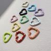 4 Pieces Of Colorful Love Spring Keychain Keyring Heart-Shaped Heart-Shaped Spring Ring Diy Jewelry Accessories