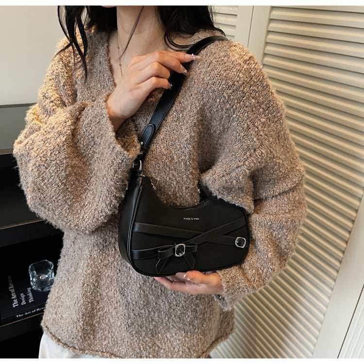 High-end Retro Underarm Bag Women s Popular Matte All-matching Commuter One-shoulder Crossbody 22x7x10