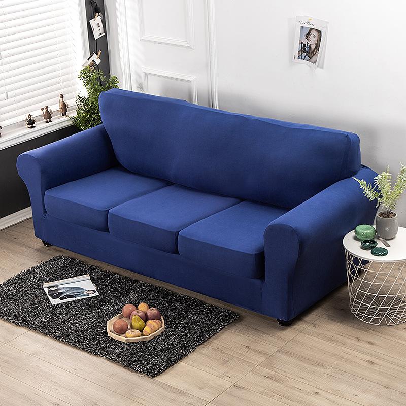 Solid Color Elastic Sofa Cover American Combination Sofa Cushion Cover Single and Double Three-person Universal All-inclusive Sofa Cover