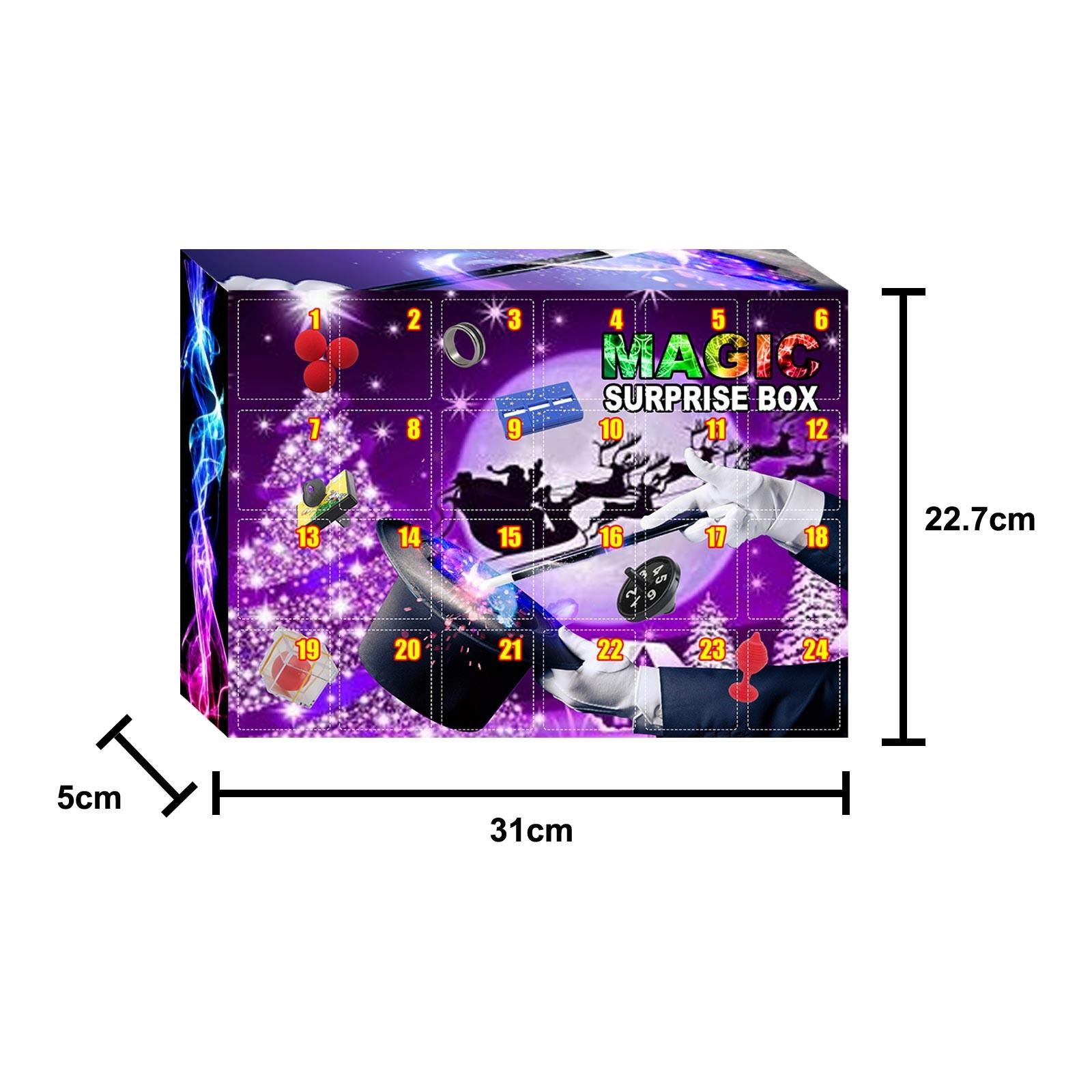 

Christmas Hand-Torn Calendar Gift Box Surprise Calendar Creative Christmas Toys, Countdown to Christmas Hand Torn Surprise Box синій