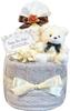 KanonBabys Organic Diaper Cake for Boys and Girls, Baby Shower Gift, 2-Tier, Small, Con2051