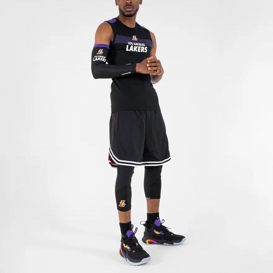 DECATHLON x NBA Los Angeles Lakers Basketball Jerseys Men's Black/Violet