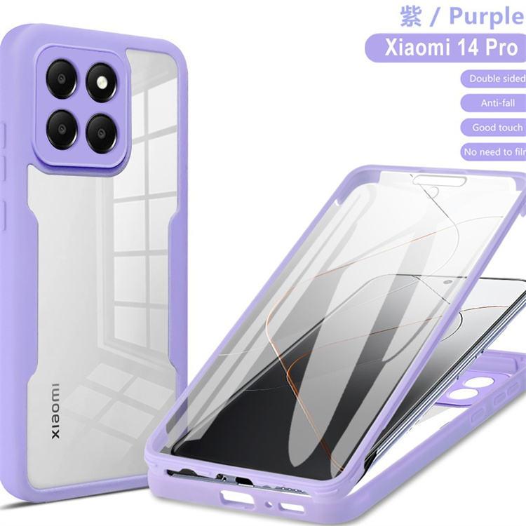 360 Full Protection Clear Case For Xioami 14T 13T 12T 11T Pro Double-Side Shockproof Silicone Cover For Xiaomi 14 13 12 11 Pro
