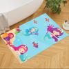 Mermaid Tail Fantasy Art Washable Door Mat Soft Plush Non-slip Bottom Kitchen & Bathroom Use Vibrant Floral Design Wedding Party Gift