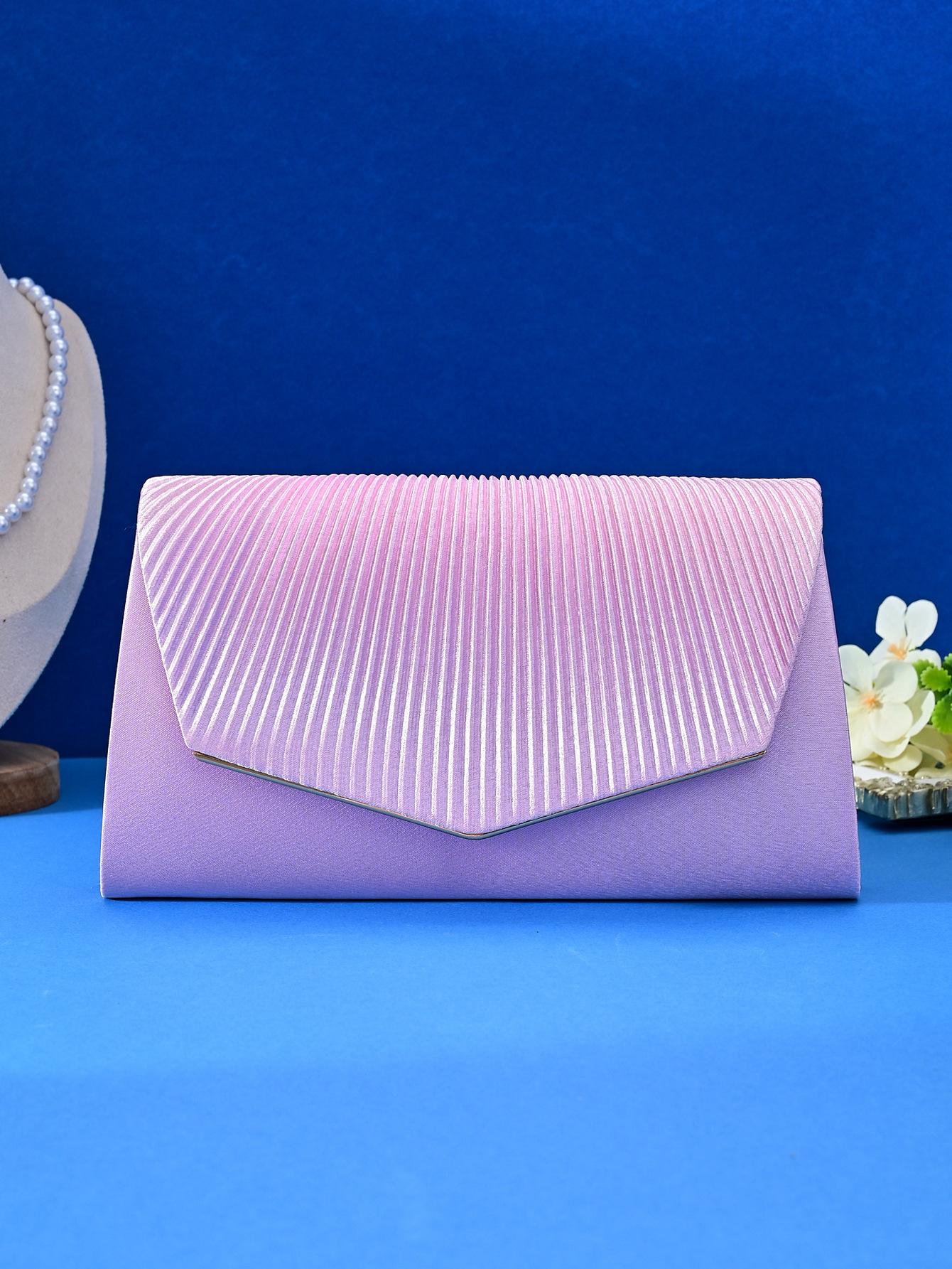 

Жіноча сумка для вечері з плісированою шовковою текстурою. 25-14-6cm рожевий