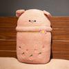 Cartoon Milk Tea Animal Panda Lion Throw Pillow Blanket Plush Toy Frog Piggy Doll Office Lunch Break Air Conditioner Blanket