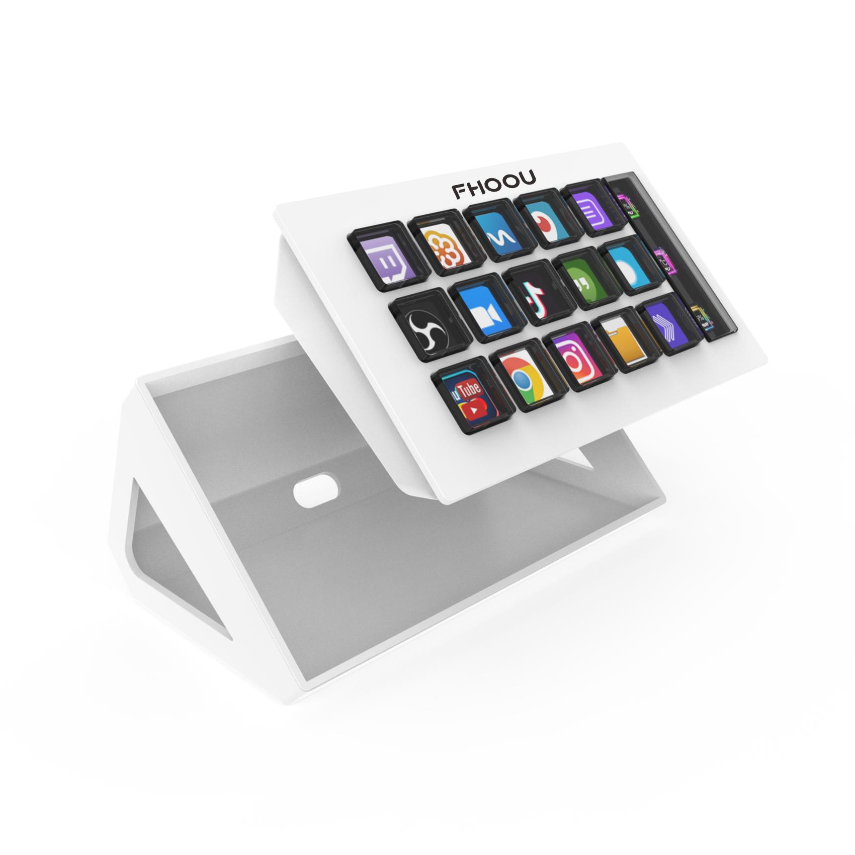 

MiraBox 293S StreamDeck Visual Keyboard 15 клавиш ЖК-кнопка Live Content Creation Custom Controller Button для Windows/MacOS Gift белый