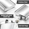 Portable Stainless Steel Hip Flask, Wine Bottle, Whisky Pot, Alcohol Container, Pocket, Leakproof Wine Bottle, Screw Cap