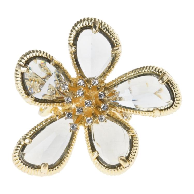 

Big Rhinestones Ring- Flower Forefinger Ring- Cute Age-reducing Accessories