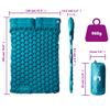 Double Self Inflating Sleeping Mat with Pillow Blue
