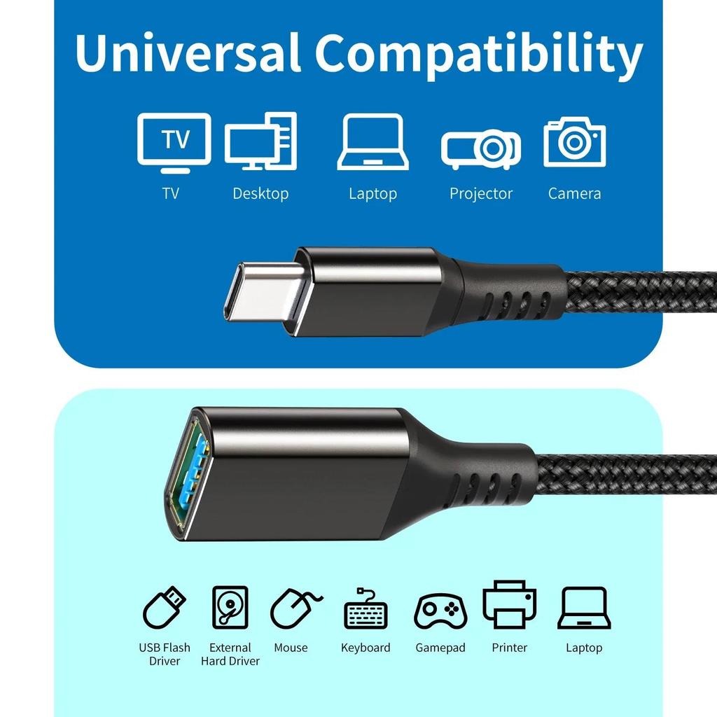 Type-C To USB 3.0 OTG Cable 5Gbps for iPhone 15/16 Xiaomi Data Transfer Cable for Flash Drive Hard Drive 3