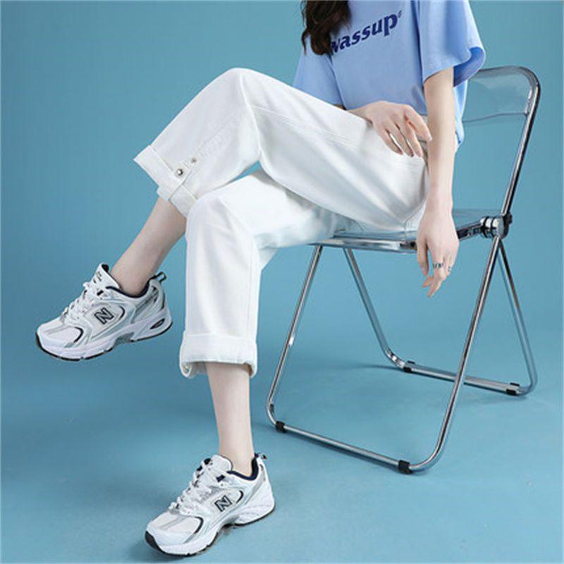 Petite Women s High-Waisted White Wide-Leg Pants - Summer 2026 Edition 3XL белый
