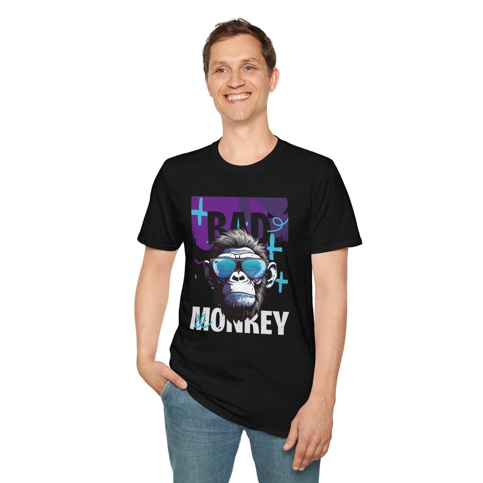 Bad Monkey Unisex Softstyle T-Shirt - Fun Graphic Tee, Casual Wear, Gift S разноцветный