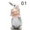 Cute Easter Rabbit eggs Table Ornaments Bunny Holding Carrots Party Kid Gift Happy Easter Party Decoration for Home Courtyard Garden 2024