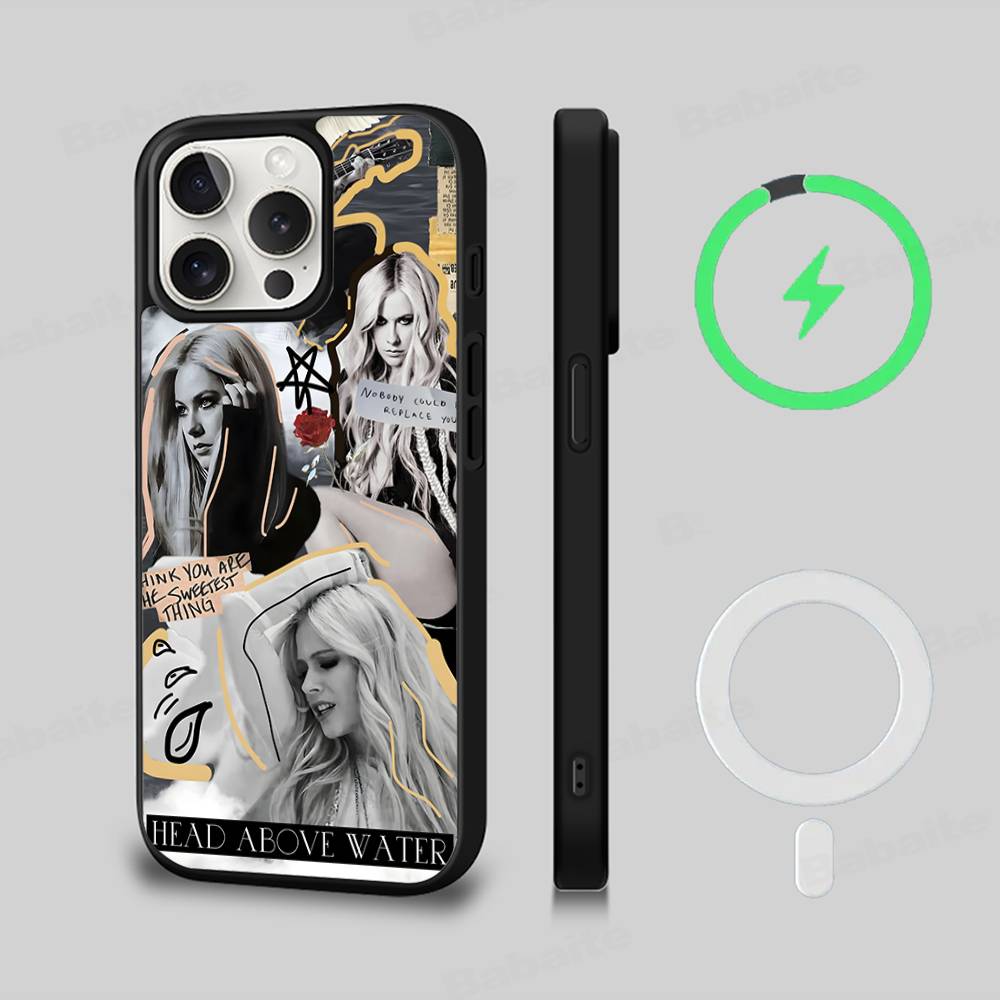Avril Ramona Lavigne For Magsafe Magnetic Phone Case For IPhone 17 16 15 14 13 12 11 Plus Pro Max PC+TPU Cover