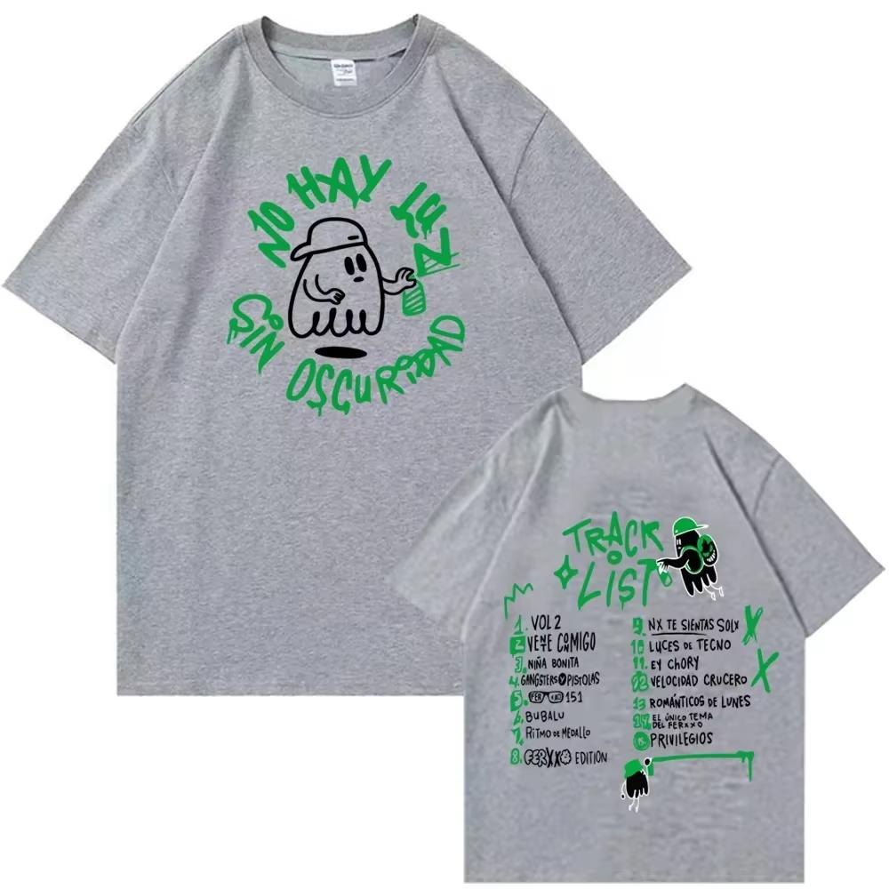 Feid Ferxxo Don't Be Afraid of The Dark Harajuku Fashion T-Shirt Men's  Crew Neck Short Sleeve Shirts Printed Cotton