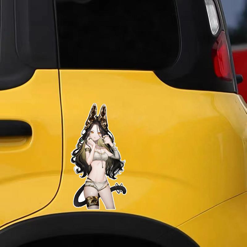 DM72#15cm Hravé a zábavné Anime Girl Vinylová samolepka na auto Vodotěsná vinylová samolepka Autodoplňky Dekor