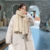 Vintage Soft Warm Winter Thicken Autumn Women Scarves Knitted Scarf Korean Long Shawls Solid Color