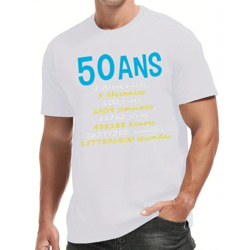 Fun French Men s Short Sleeve T-shirt Summer T-shirt Top , Round Neck, Relaxed Fit S белый