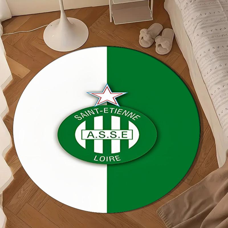 Asse Saint-etienne Crest Round mat Home Decor, Chair rug For livingroom,Bedroom, doormat home decor Birthday Gift Christmas Gifts