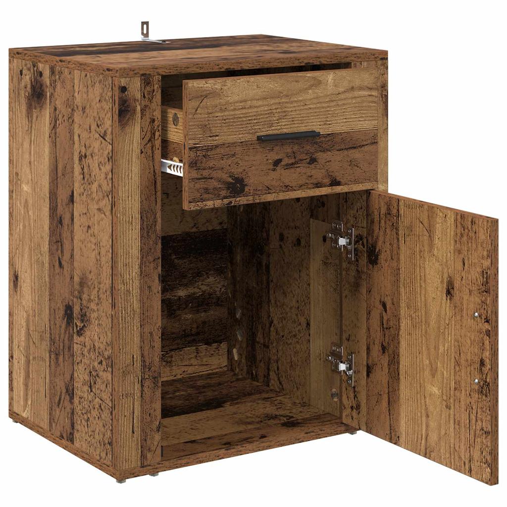 Nightstand with Drawers Rustic Wood Look 35 x 50 x 60 cm Engineered Wood