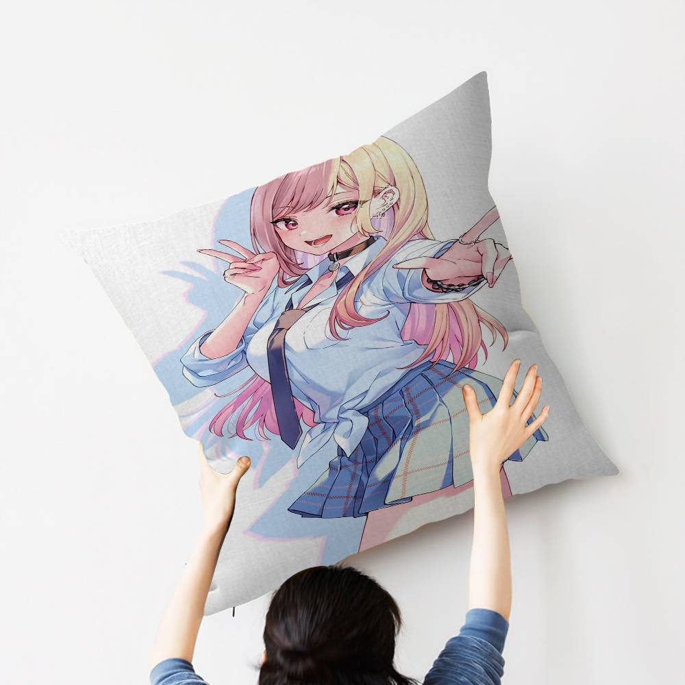 Amine Marin Kitagawa Sexy Girl Cushion Cover Car Throw Pillow Case For Sofa Car Christmas Gift 40x40cm 45x45cm