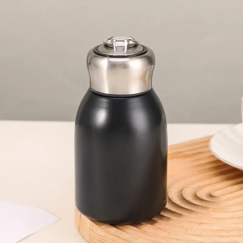 1pc 300ml Mini Insulated Stainless Steel Travel Mug - Keeps Drinks Hot Or Cold for Hours - Perfect for Camping and Travel.