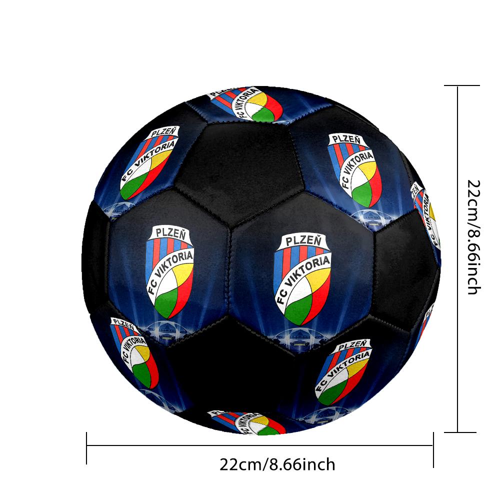 SIZE 5 FC Viktoria Plzeň Soccer Ball Colorful All Ages Machine Stitched PVC Competition Ready Durable High-Bounce