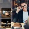 CASEME Case for Samsung Galaxy M33 5G, Leather Wallet Case, Brown