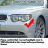 Headlight Lampshade Transparent Lens Left Right Lampshade Protective Cover For BMW 7 series E65 E66 E67 2001-2004 pre-facelift