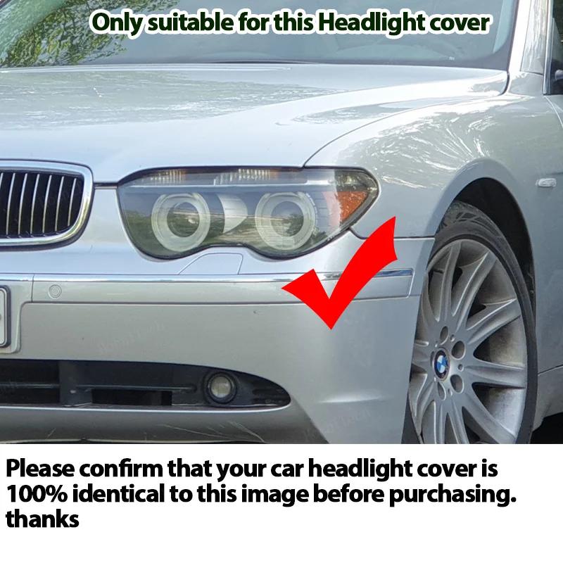 Headlight Lampshade Transparent Lens Left Right Lampshade Protective Cover For BMW 7 series E65 E66 E67 2001-2004 pre-facelift