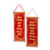 1 pár Vietnamský Nový rok 2026 Tradiční Tet Dekor Nástěnná závěsná Červené dvojverší Banner Červené dvojverší Závěsné cedule