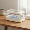 Clear Acrylic Hamster Cage Removable Top Cover Raised Elevated Area Ivory White