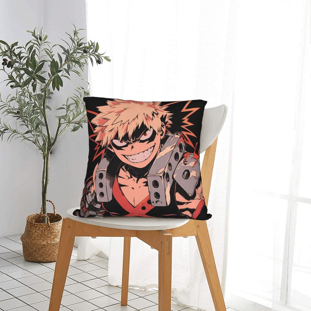 Anime K-Katsuki B-Bakugo Pillow Case  Soft Pillow Cover Funny Pillowcases For Living Room Bed Chair