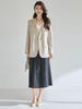 Spring-Summer Minimalist V-Neck Women's Loose Casual Suit Jacket