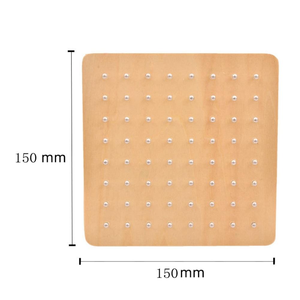 Opaski lateksowe kształt geometryczny paznokci gry planszowe zabawki dla dzieci Puzzle Matrix zabawki dla przedszkolaka maluch geometryczna tablica do paznokci