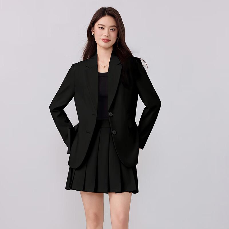 Women's Double-Breasted Loose Fit Professional Suit Set