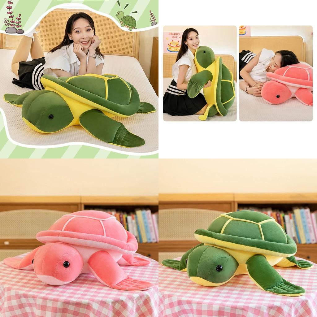 Cuddly Pink Turtle Stuffed Plush Toy Crystal Soft Sea Turtle Pillow For Children