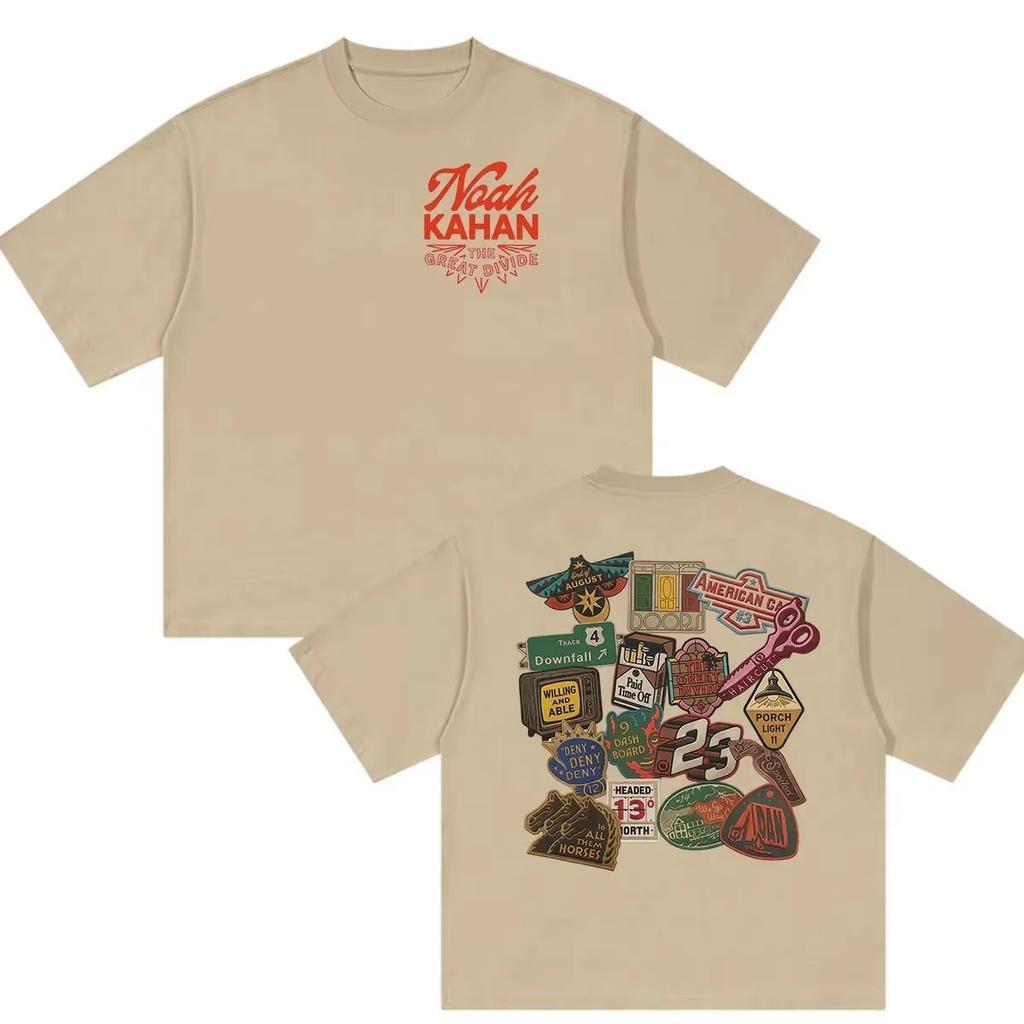 Noah Kahan The Great Divide Tour 2026 Graphic Tshirt Vintage High Quality Oversized Harajuku Clothing Short Sleeve Casual Tees