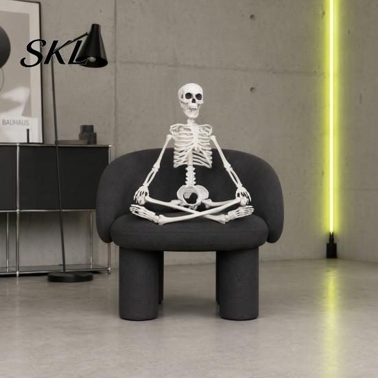 Poseable Halloween Prop 3ft Life Size Skeleton, Full Body Posable Plastic Skeleton Prop, Realistic with Movable Jaw Human Bones Model for Yard